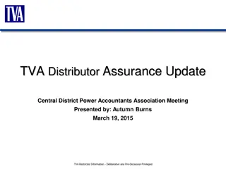 TVA Distributor Assurance Update Central District Power Accountants
