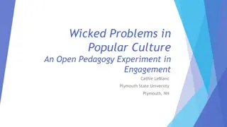 Wicked Problems in Popular Culture: An Open Pedagogy Experiment