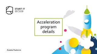 Internal Acceleration Program Details for Innovative Entrepreneurs