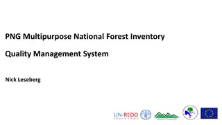 PNG Multipurpose National Forest Inventory Quality Management