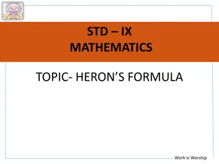 Exploring Heron's Formula in Mathematics