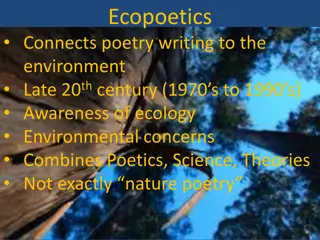 Ecopoetics: Bridging Poetry and Ecology in Late 20th Century