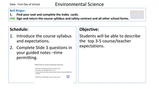 Environmental Science Lesson Plans Overview