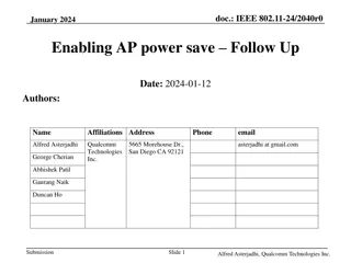 Enabling AP Power Save in IEEE 802.11-24 Networks