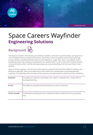 Engineering Solutions in Space Materials Testing