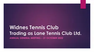 Widnes Tennis Club Annual General Meeting Highlights