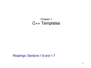 C++ Templates for Generic Programming