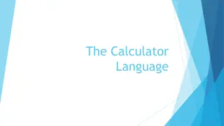 The calculator Language