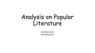 Analysis on Popular Literature - Kambing Jantan by Raditya Dika