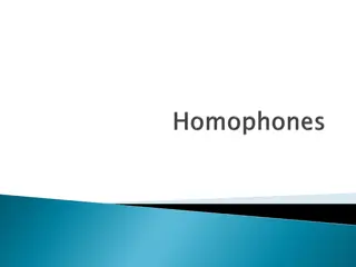 Homophones and Their Usage in English