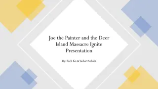 Exploring Irony and Character Development in 'Joe the Painter and the Deer Island Massacre' Presentation