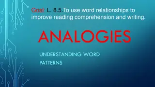 Word Relationships through Analogies
