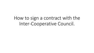 How to Sign a Contract with the Inter-Cooperative Council
