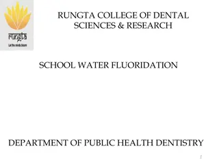 Water Fluoridation in Dental Health Education