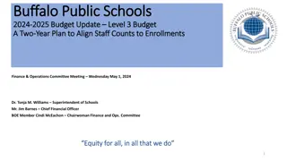 Buffalo Public Schools 2024-2025 Budget Update and Superintendent's Goals