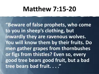 Beware of False Prophets: Recognizing Deception and False Teachings