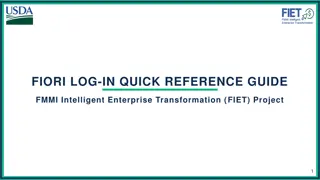 Quick Reference Guide for Fiori Log-in