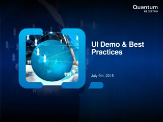 UI Demo & Best Practices - July 9th, 2015