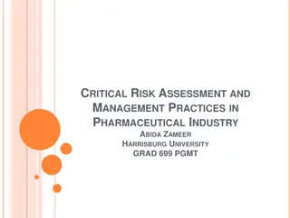 Effective Risk Assessment and Management in Pharmaceutical Industry