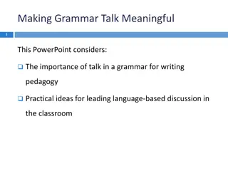 Engaging Grammar Discussion Strategies