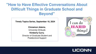 Effective Conversations About Difficult Topics in Graduate School