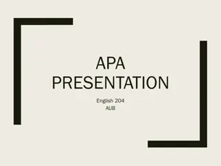 APA Citation in Scientific Research