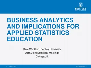 Business Analytics and Implications for Applied Statistics Education
