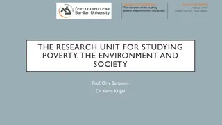 Uniting Research on Poverty, Environment, and Society
