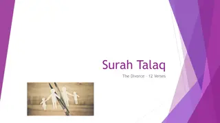 Divorce Guidelines in Islam from Surah Talaq