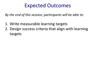 Designing Learning Targets and Success Criteria
