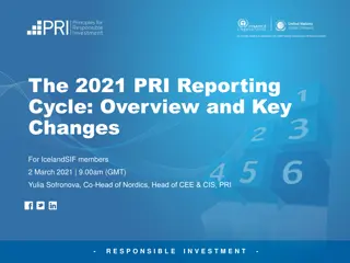 Key Changes in 2021 PRI Reporting Cycle for IcelandSIF Members
