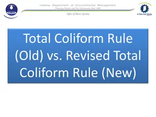 Revised Total Coliform Rule Amendments and Monitoring Procedures