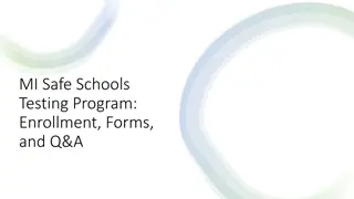 School Testing Program Enrollment and Procedures