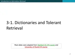 Effective Data Structures for Information Retrieval Systems