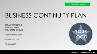 Business Continuity Planning for Disaster Recovery and Relocation