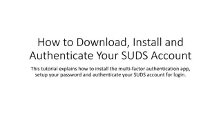Secure SUDS Account Authentication Tutorial