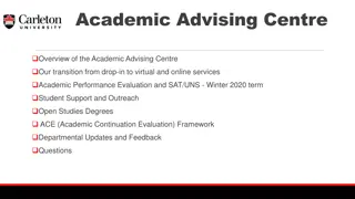 Academic Advising Centre Services and Updates