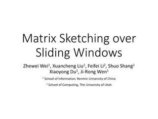 Exploring Matrix Sketching Techniques for Data Analysis