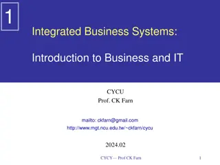 Exploring Integrated Business Systems with Prof. CK Farn at CYCU