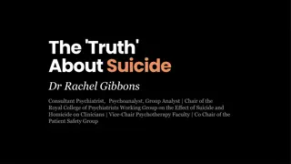 The Complexities of Suicide Pathways