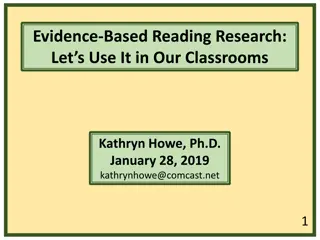 Evidence-Based Reading Instruction in the Classroom