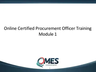 Certified Procurement Officer Training Overview
