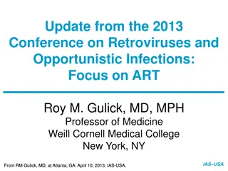 Update on ART and Drug Resistance in HIV Management