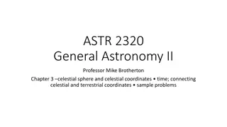 Celestial Sphere and Coordinate Systems in Astronomy