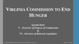 Virginia Commission to End Hunger Agenda Overview