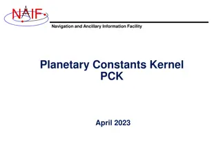 Planetary Constants Kernel (PCK) Subsystem