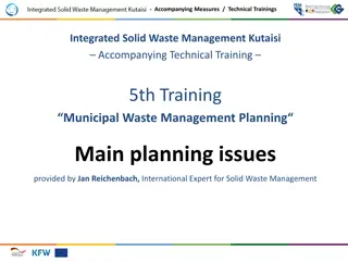 Municipal Waste Management Planning & Implementation Training Insights