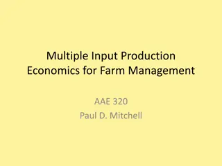 Multiple Input Production Economics for Farm Management