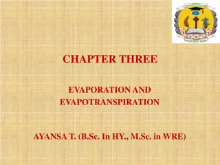 Evaporation and Evapotranspiration