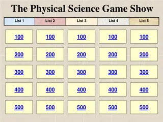 The Physical Science Game Show Vocabulary Challenges